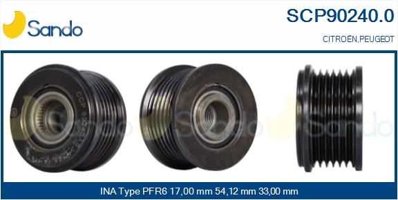 SANDO Ременный шкив, генератор SCP90240.0
