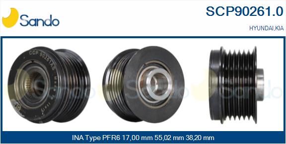SANDO Ременный шкив, генератор SCP90261.0