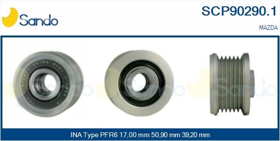 SANDO Ременный шкив, генератор SCP90290.1