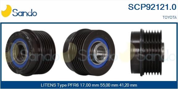 SANDO Ременный шкив, генератор SCP92121.0