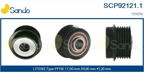 SANDO Ременный шкив, генератор SCP92121.1