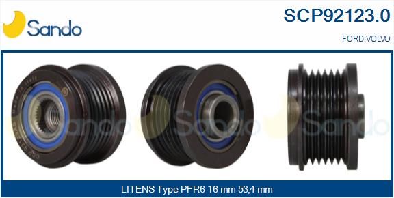 SANDO Ременный шкив, генератор SCP92123.0