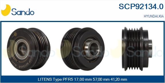 SANDO Ременный шкив, генератор SCP92134.0