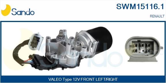 SANDO Двигатель стеклоочистителя SWM15116.1