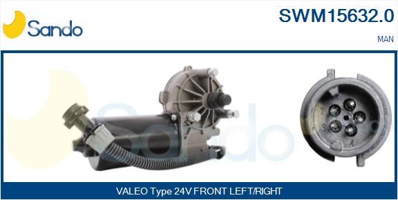 SANDO Stikla tīrītāju motors SWM15632.0