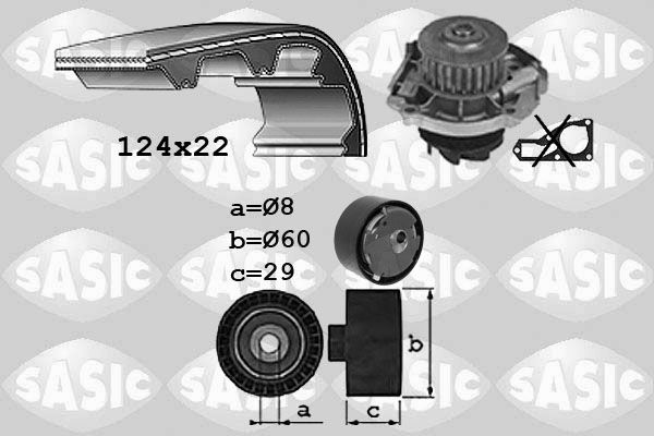 SASIC Ūdenssūknis + Zobsiksnas komplekts 3906038