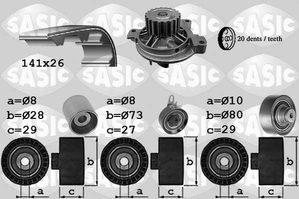 SASIC Ūdenssūknis + Zobsiksnas komplekts 3906059