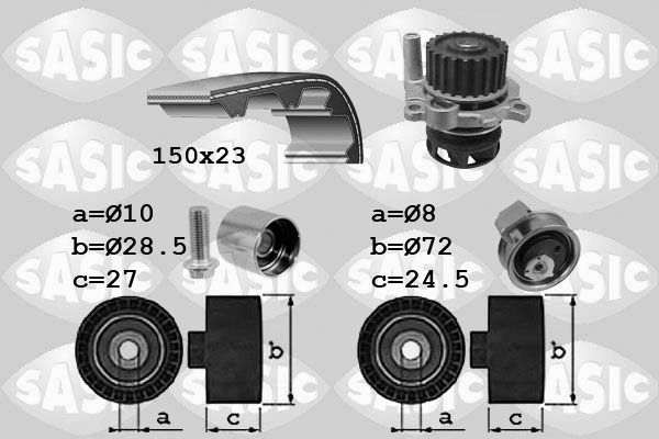 SASIC Ūdenssūknis + Zobsiksnas komplekts 3906063