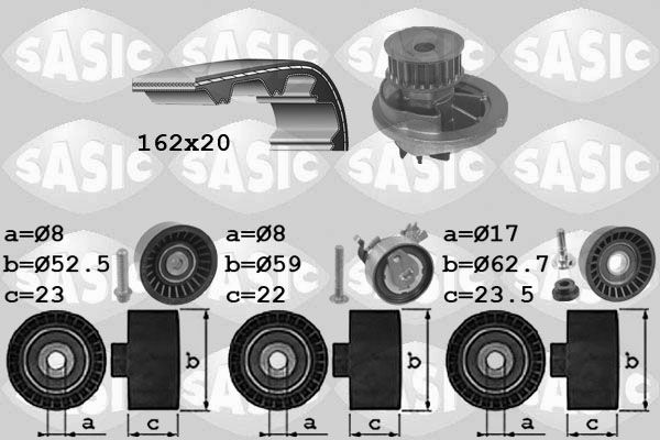 SASIC Ūdenssūknis + Zobsiksnas komplekts 3906092