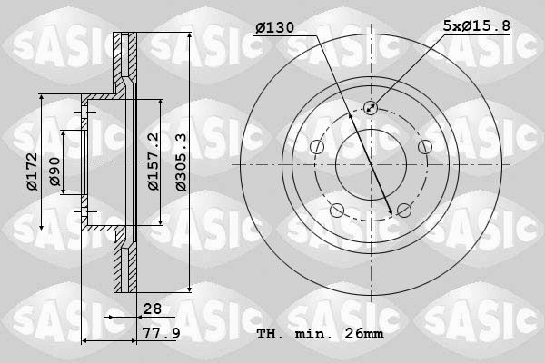 SASIC Тормозной диск 4004301J