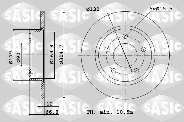 SASIC Тормозной диск 4004302J