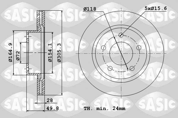 SASIC Тормозной диск 4004303J