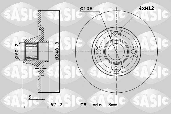 SASIC Тормозной диск 6100005