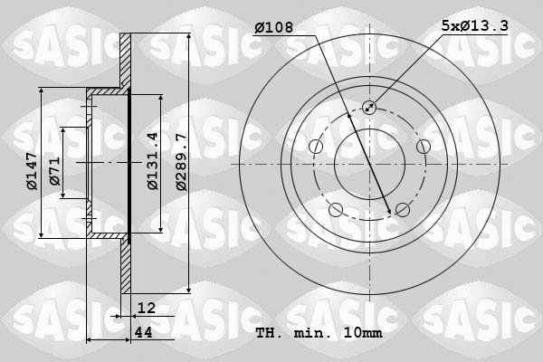 SASIC Тормозной диск 6100028