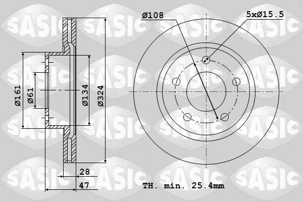 SASIC Bremžu diski 6104005