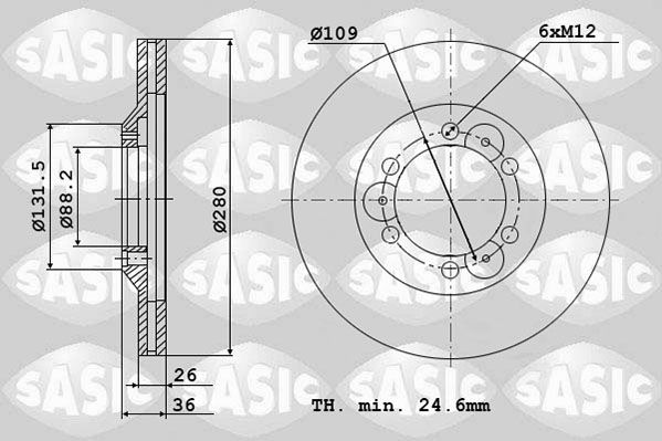 SASIC Тормозной диск 6106092
