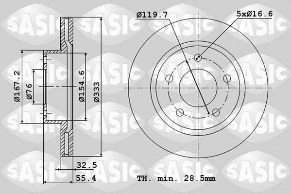 SASIC Bremžu diski 6106169