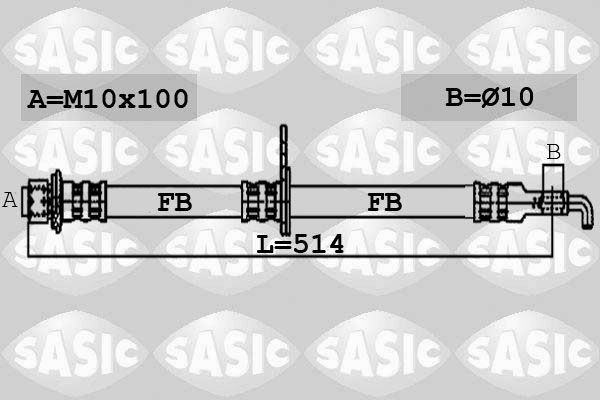 SASIC Тормозной шланг 6600019