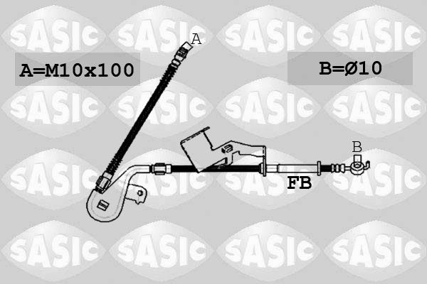 SASIC Bremžu šļūtene 6600029