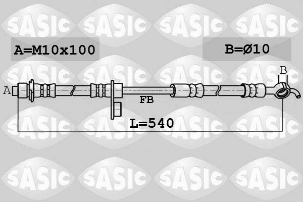 SASIC Тормозной шланг 6606140