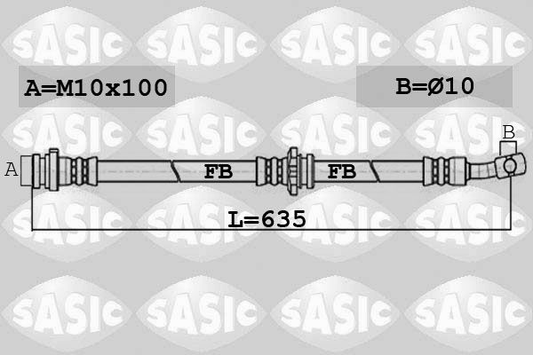 SASIC Тормозной шланг 6606154