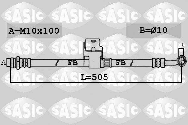 SASIC Bremžu šļūtene 6606167