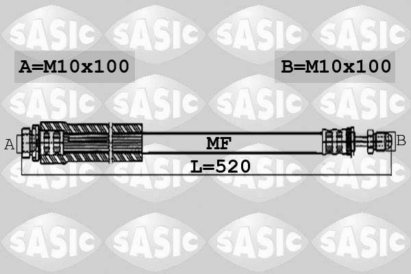 SASIC Bremžu šļūtene 6606188