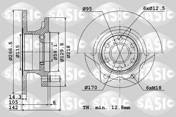 SASIC Bremžu diski 9004293J