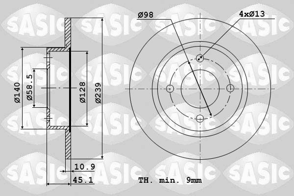 SASIC Тормозной диск 9004313J