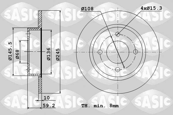 SASIC Тормозной диск 9004393J