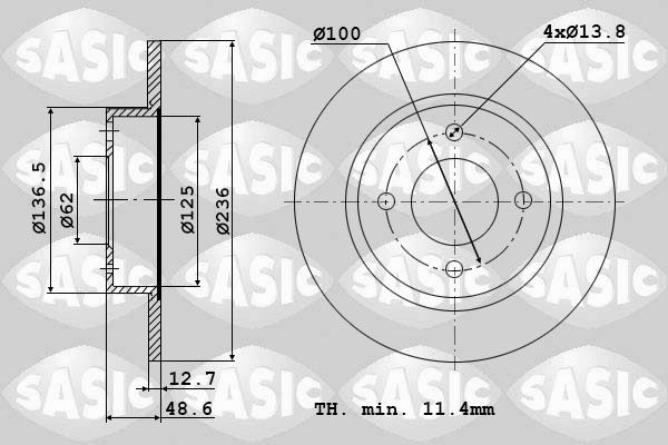 SASIC Тормозной диск 9004479J