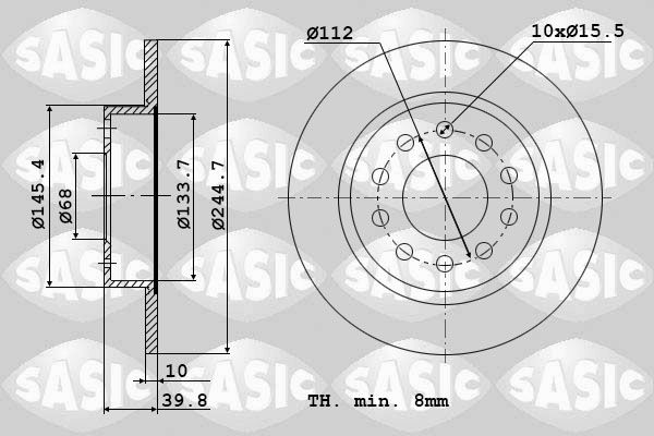SASIC Тормозной диск 9004803J