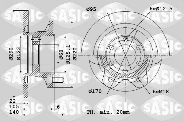 SASIC Bremžu diski 9004809J