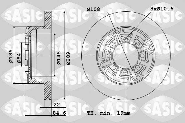 SASIC Тормозной диск 9004810J