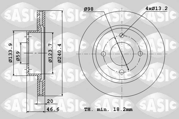 SASIC Bremžu diski 9004822J