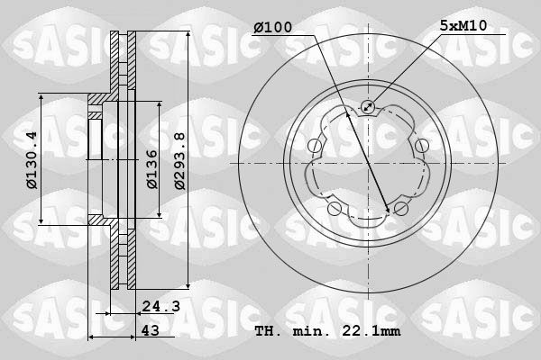 SASIC Тормозной диск 9004827J