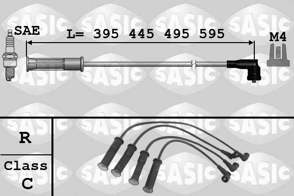 SASIC Комплект проводов зажигания 9284004