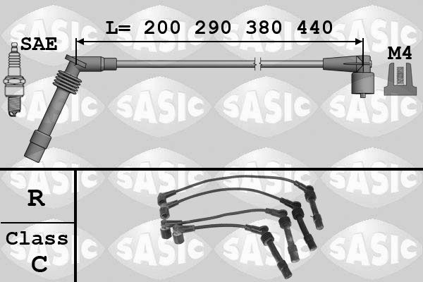 SASIC Augstsprieguma vadu komplekts 9286002