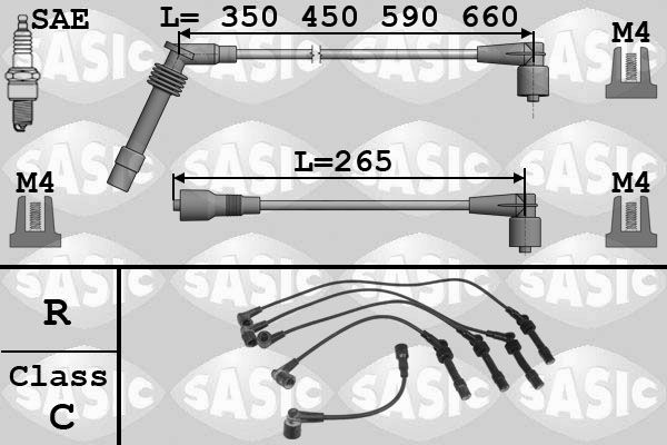 SASIC Augstsprieguma vadu komplekts 9286004