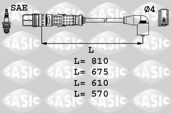 SASIC Комплект проводов зажигания 9286006