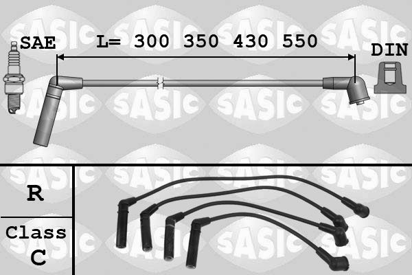 SASIC Комплект проводов зажигания 9286007