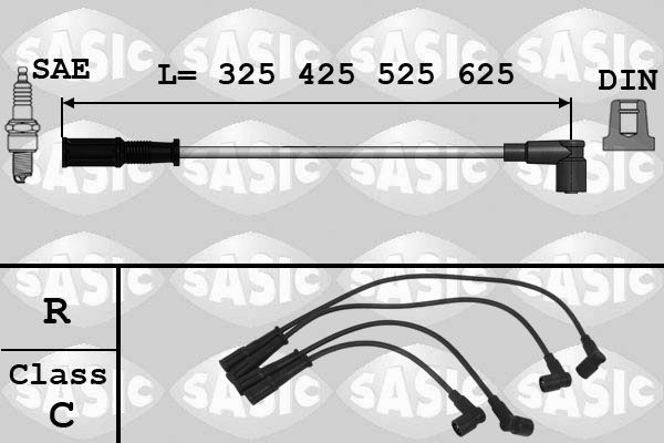 SASIC Augstsprieguma vadu komplekts 9286017