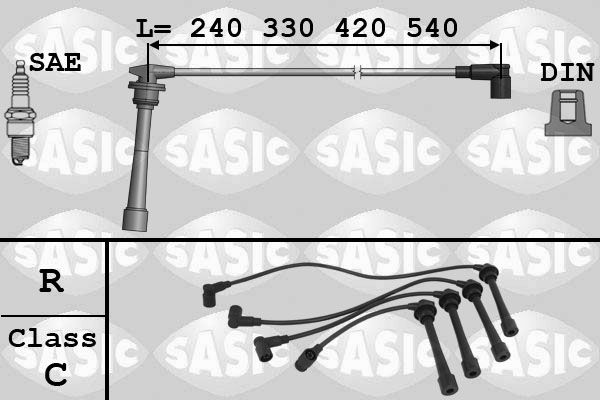 SASIC Комплект проводов зажигания 9286018