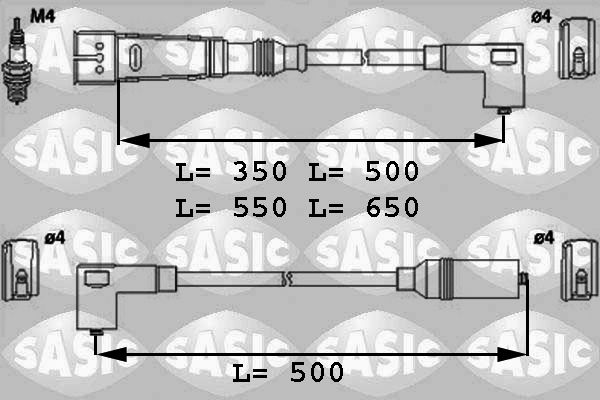 SASIC Augstsprieguma vadu komplekts 9286019