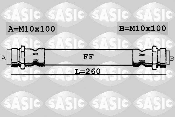 SASIC Bremžu šļūtene SBH0165