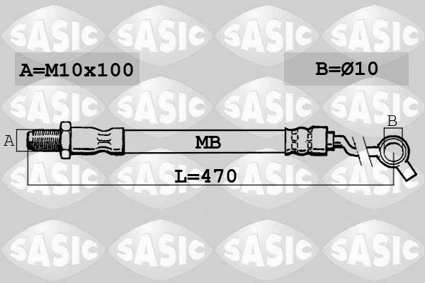 SASIC Bremžu šļūtene SBH6317