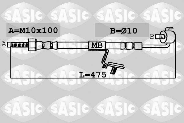 SASIC Bremžu šļūtene SBH6320