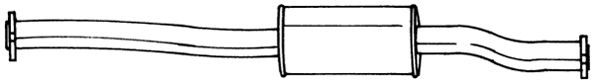 SIGAM Средний глушитель выхлопных газов 34408