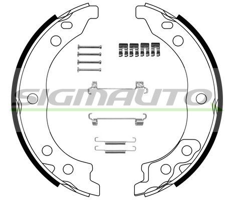 SIGMAUTO Комплект тормозных колодок, стояночная тормозная с 1512-1