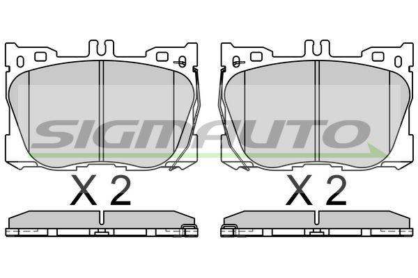 SIGMAUTO Комплект тормозных колодок, дисковый тормоз SPB759